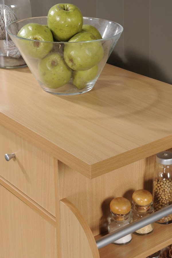 Hodedah Hodedah Kitchen Cart With Spice Rack