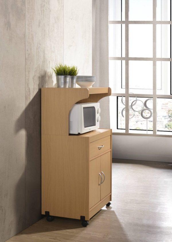 Hodedah Hodedah Microwave Kitchen Cart