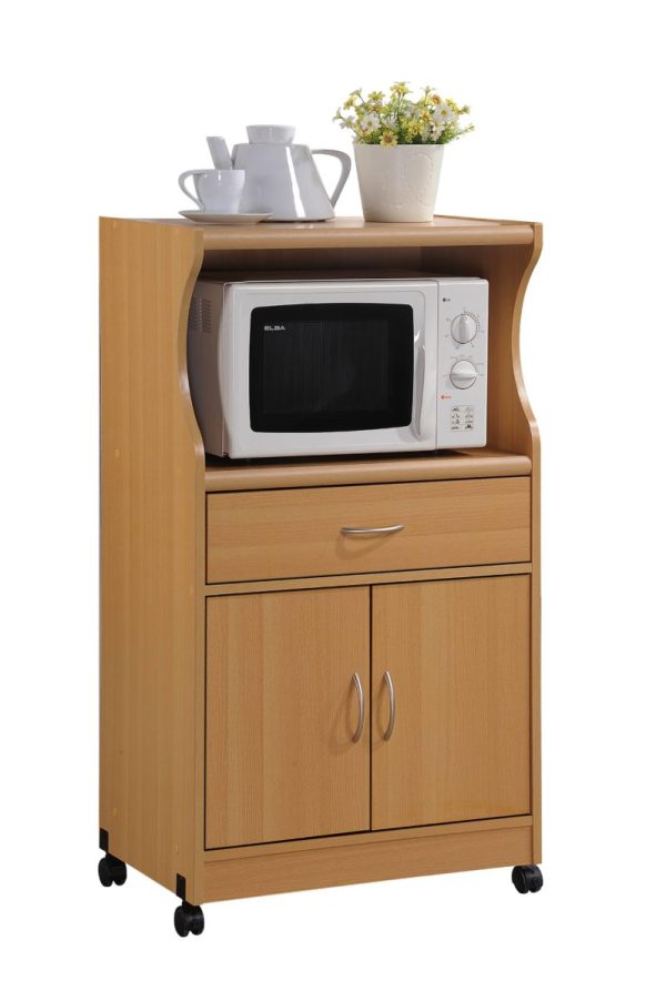 hodedah Hodedah Microwave Kitchen Cart