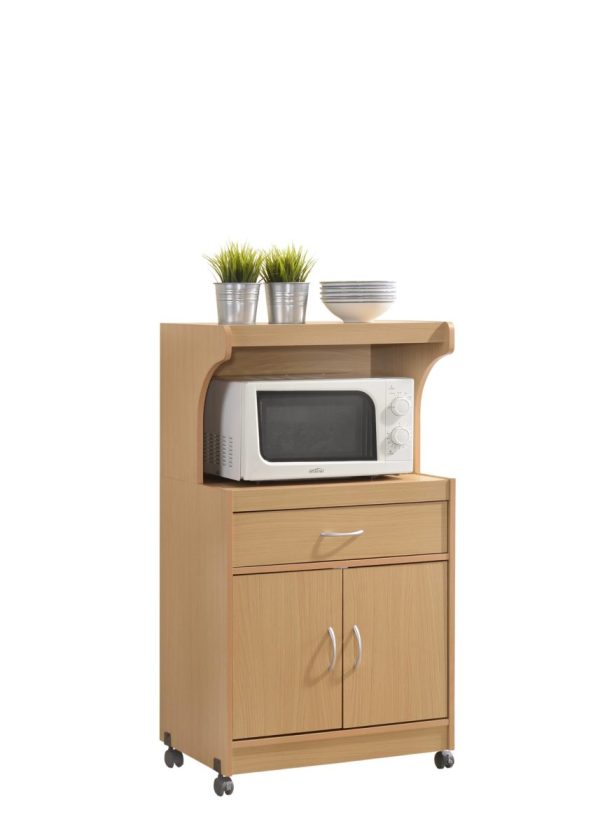 hodedah Hodedah Microwave Kitchen Cart