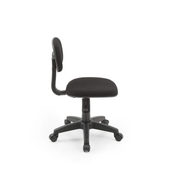 Hodedah Hodedah Kids Armless Adjustable Swiveling Desk Chair In Black