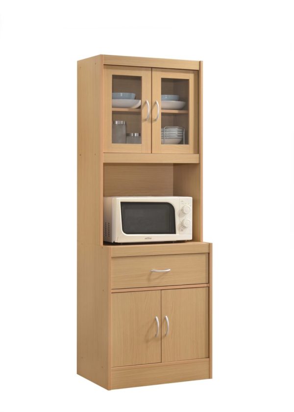 hodedah Hodedah Kitchen Cabinet with 1-Drawer plus Space for Microwave