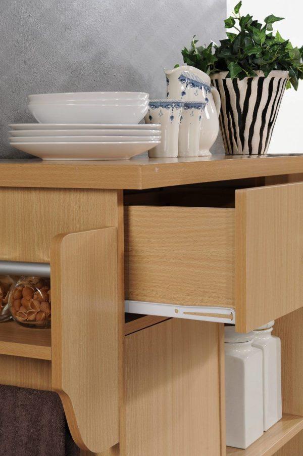 Hodedah Hodedah Kitchen Island With Spice Rack Plus Towel Holder