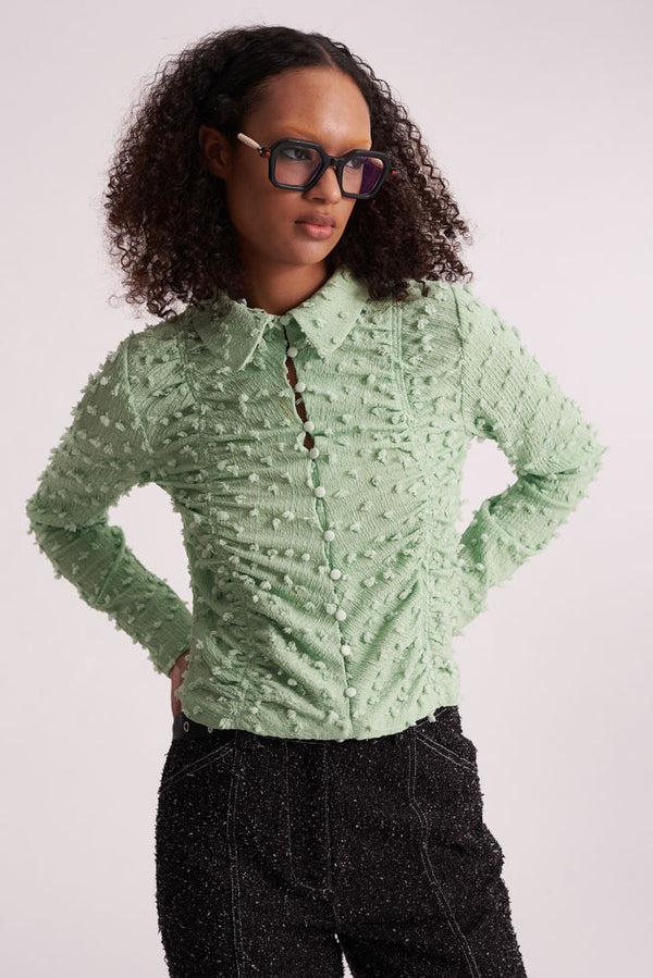 hofmann copenhagen Gianna Shirt Creme De mint $99.00 $198.00 SAVE 50% Size 40 34 Variant sold out or unavailable 36 Variant sold out or unavailable 38 Variant sold out or unavailable 40 Variant sold out or unavailable 42 Variant