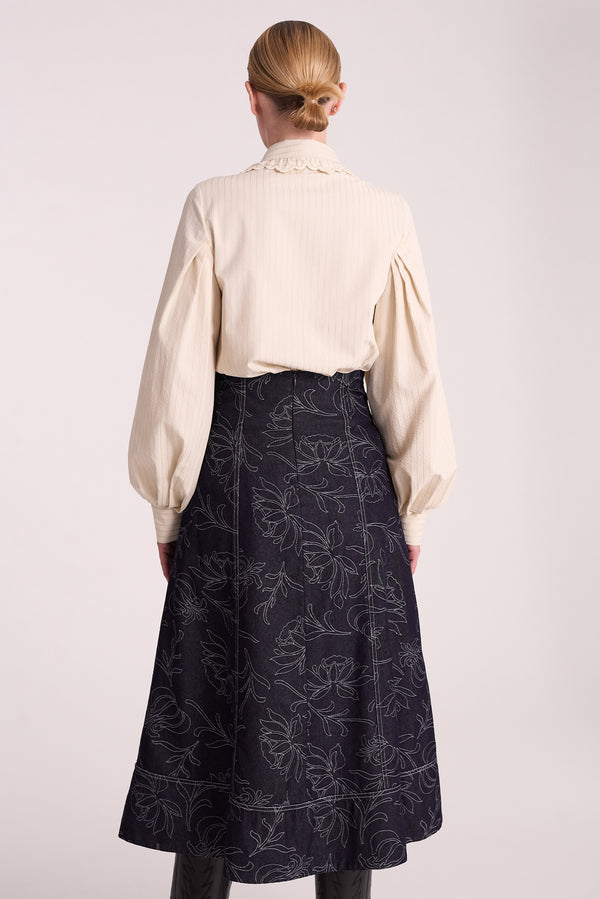 Hofmann Copenhagen Hadley Skirt Dark Blue Denim Blue