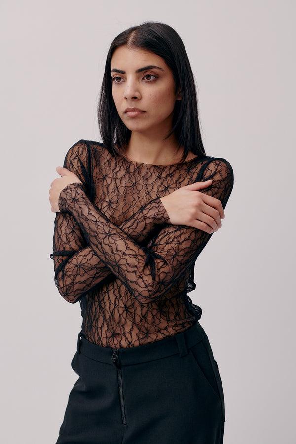 hofmann copenhagen Desirella Lace Top Black