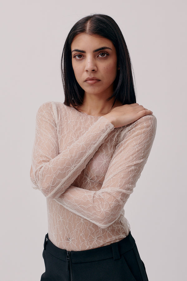 Hofmann Copenhagen Desirella Lace Top Oyster