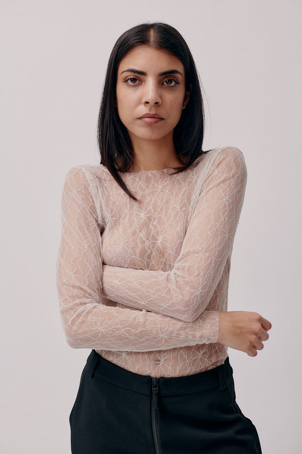 Hofmann Copenhagen Desirella Lace Top Oyster