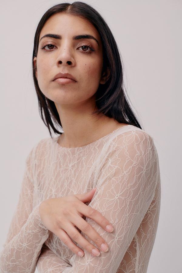 hofmann copenhagen Desirella Lace Top Oyster