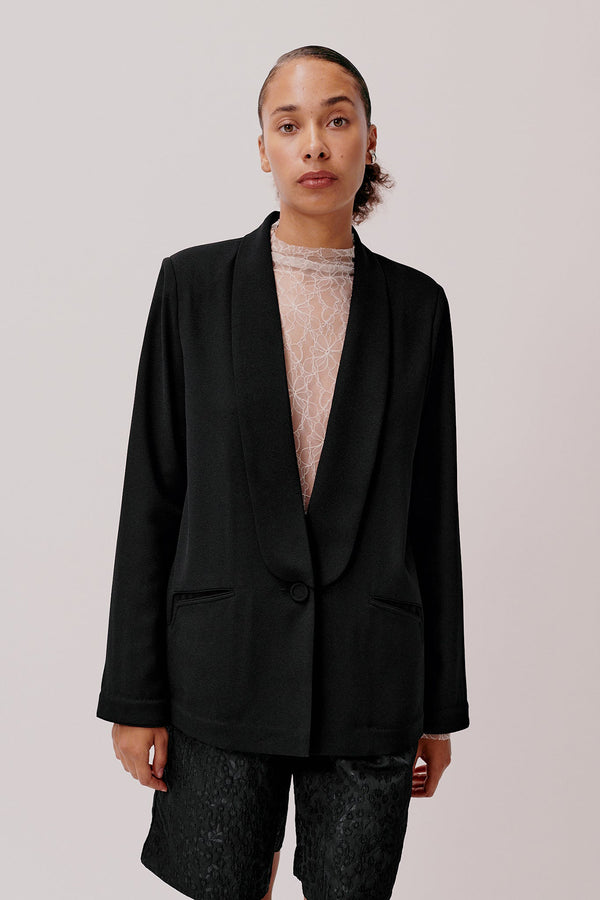 hofmann copenhagen Romy Crepe Blazer Black