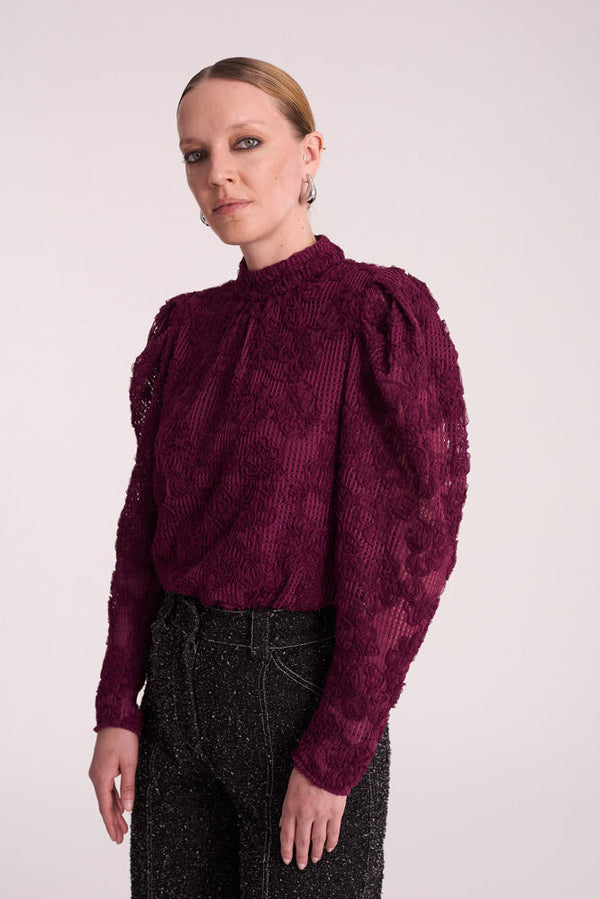 Hofmann Copenhagen Samantha Top Long Sleeve Burgundy