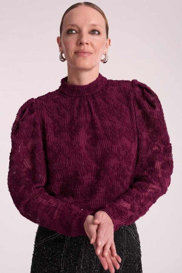 hofmann copenhagen Samantha Top Long Sleeve Burgundy