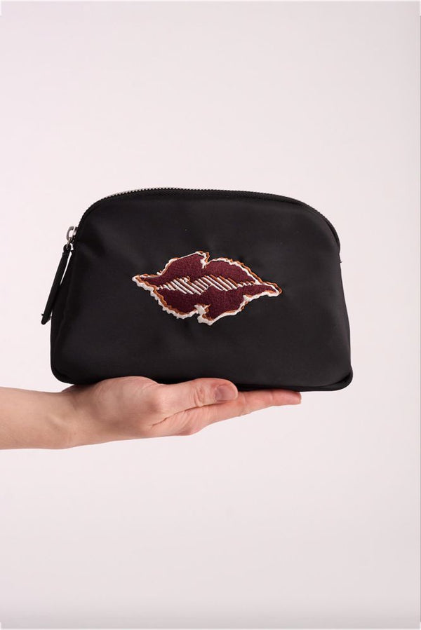 hofmann copenhagen Tilde Embroidered Make Up Bag Black