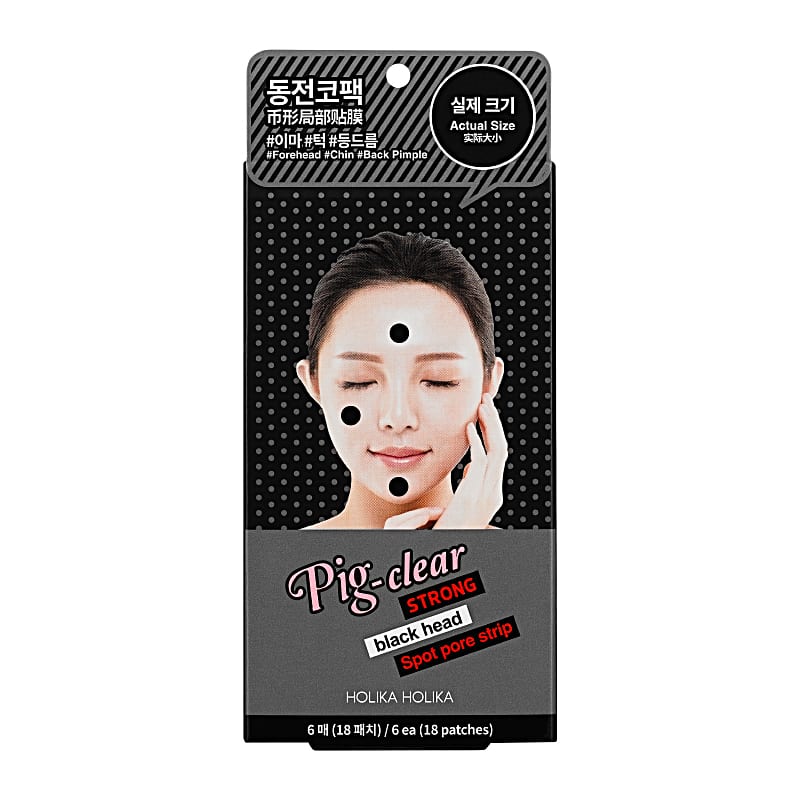 Holika Holika Pig Nose Clear Strong Blackhead Spot Pore Strip (6 sheets) Pig Nose