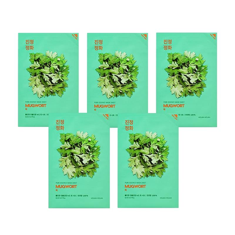 Holika Holika Pure Essence Mask Sheet - Mugwort (5 Pcs) Pure Essence