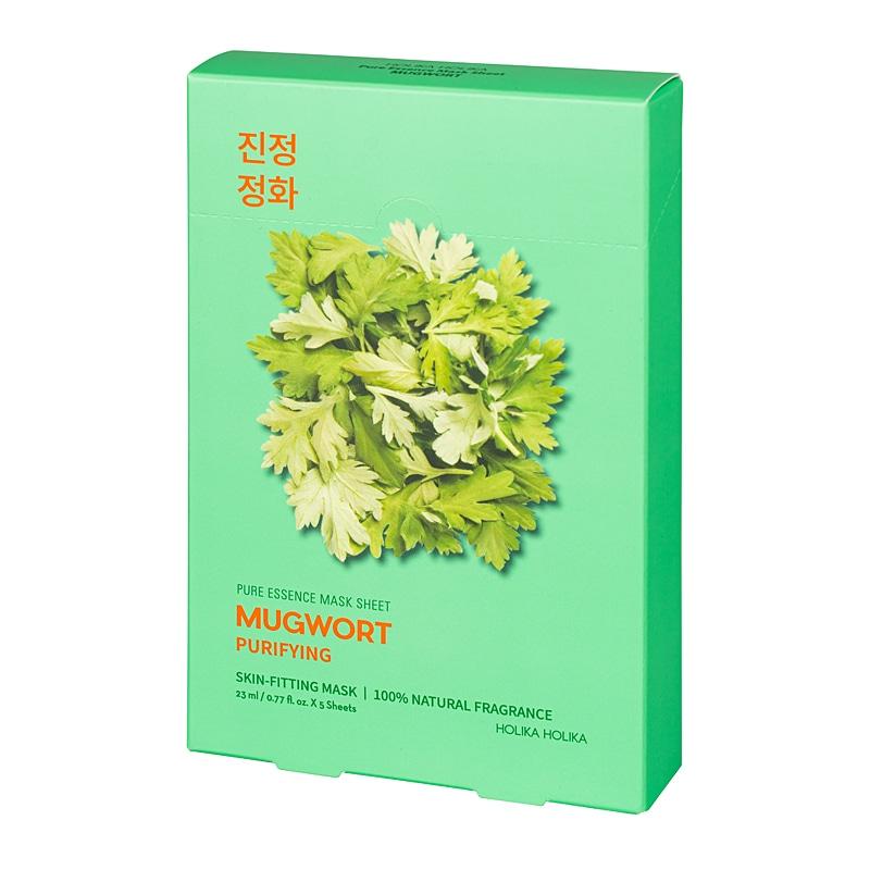 Holika Holika Pure Essence Mask Sheet - Mugwort (5 pcs) Pure Essence Holika Holika Pure Essence Mask Sheet - Mugwort (5 pcs) Pure Essence