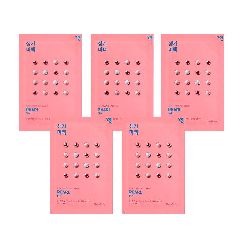 Holika Holika Pure Essence Mask Sheet - Pearl (5 Pcs) Pure Essence