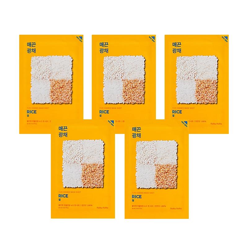 Holika Holika Pure Essence Mask Sheet - Rice (5 Pcs) Pure Essence