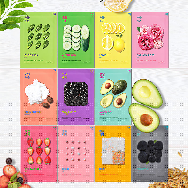 Holika Holika Pure Essence Mask Sheet Set - 12 Combo Pack Pure Essence