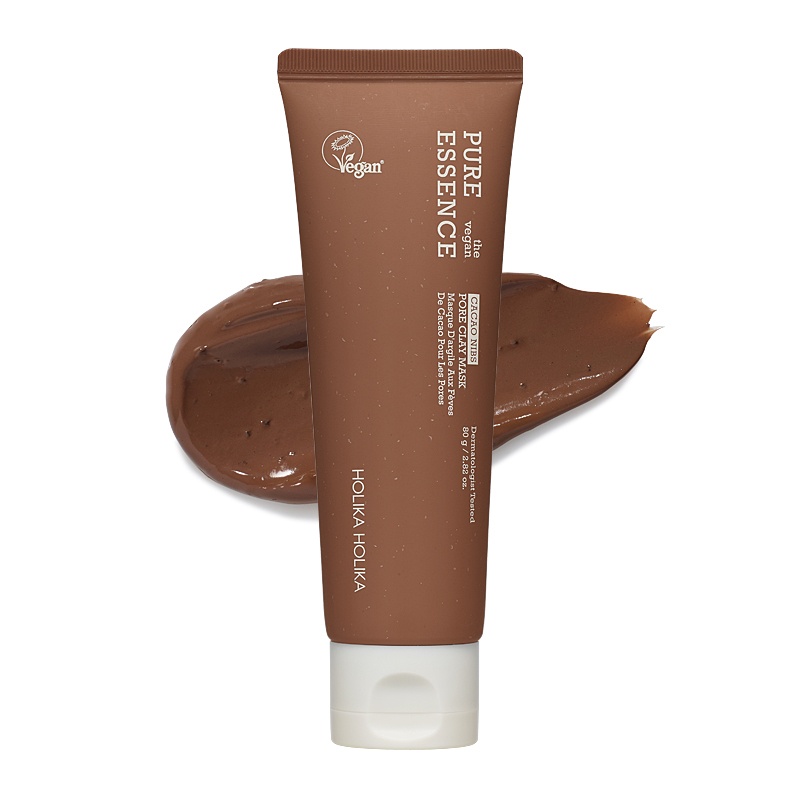 Holika Holika Pure Essence The Vegan Cacao Nibs Pore Clay Mask Pure Essence Vegan Mask