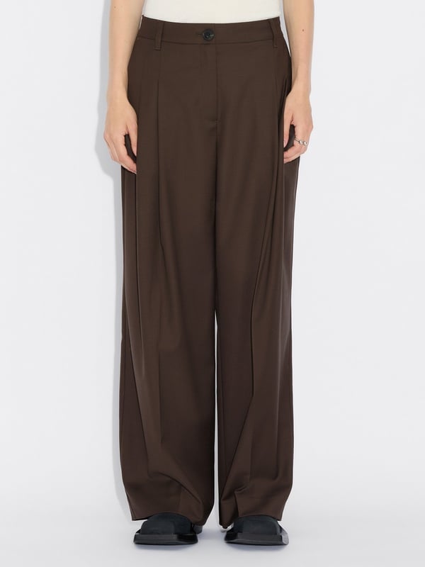 Holzweiler Alexa Pleat Trousers Brown