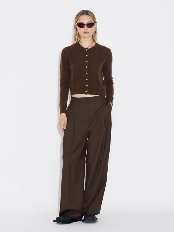 holzweiler Alexa Pleat Trousers Brown