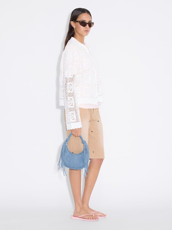 Holzweiler Cocoon Micro Denim Bag Mid Blue