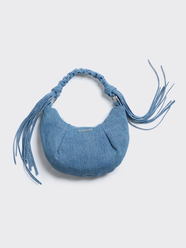 holzweiler Cocoon Micro Denim Bag Mid Blue