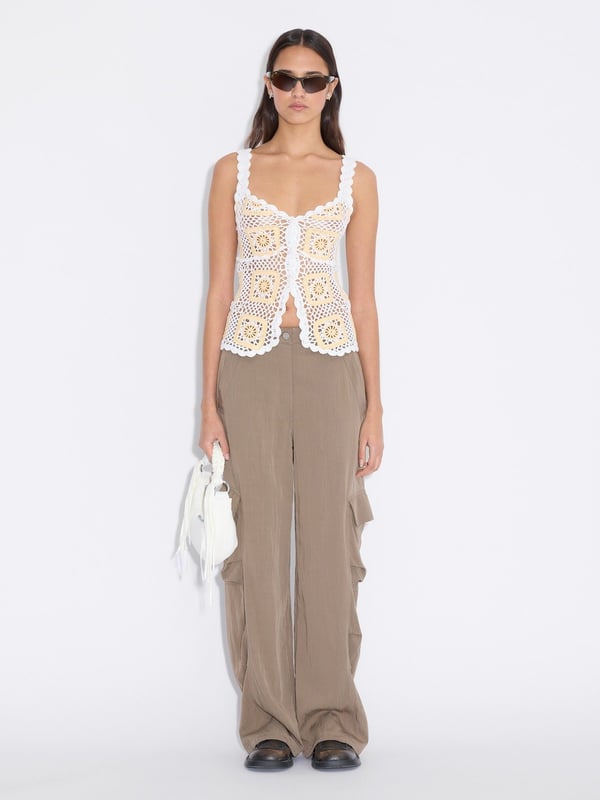 Holzweiler Cocoon Micro Denim Bag White