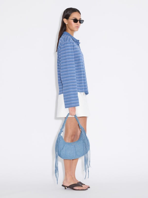 Holzweiler Cocoon Small Denim Bag Mid Blue