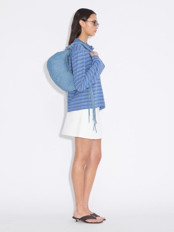 Holzweiler Cocoon Small Denim Bag Mid Blue