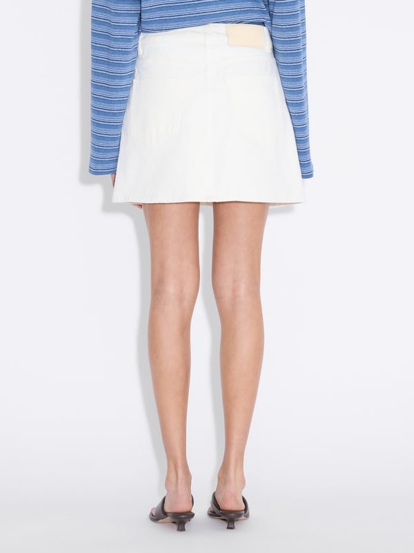 Holzweiler Denim Mini Skirt White