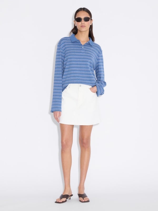 holzweiler Denim Mini Skirt White