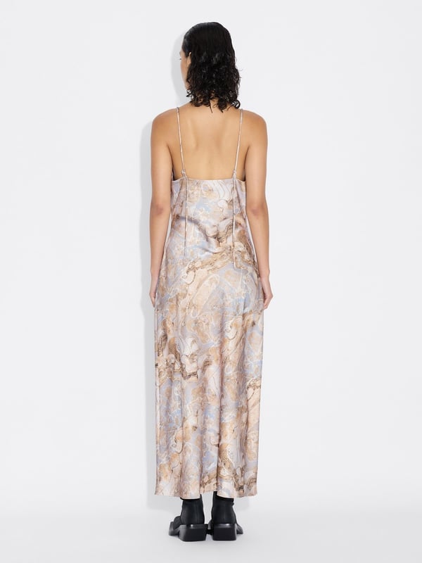 Holzweiler Eila Print Dress Lt Brown Mix