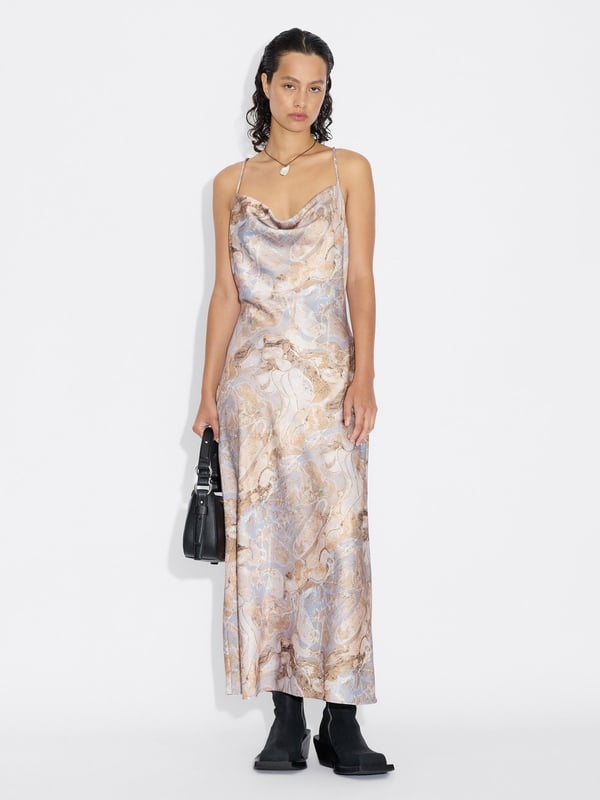 holzweiler Eila Print Dress Lt Brown Mix