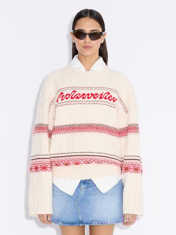 Holzweiler Holzweiler Logo Sweater Red Mix