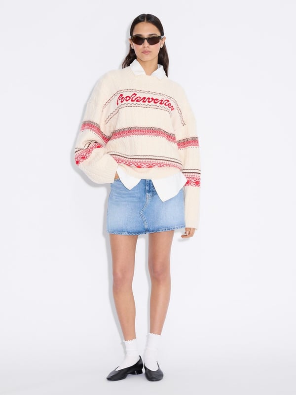 holzweiler Holzweiler Logo Sweater Red Mix