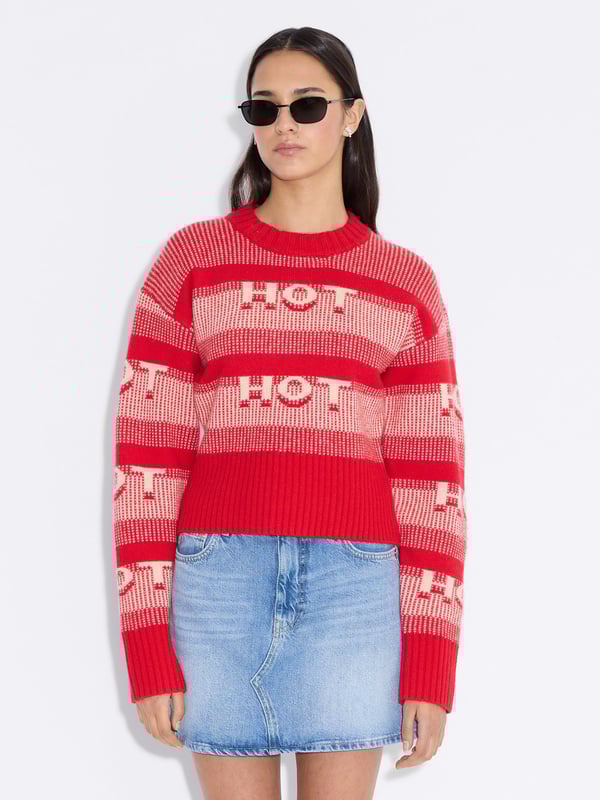 Holzweiler Hot Cropped Sweater Red