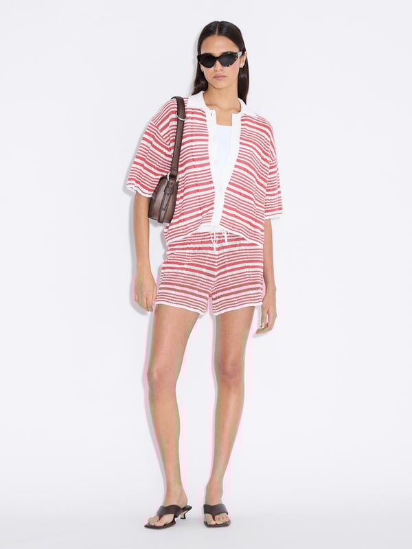 Holzweiler Kelp Striped Shirt Red Stripe