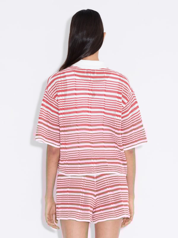 Holzweiler Kelp Striped Shirt Red Stripe