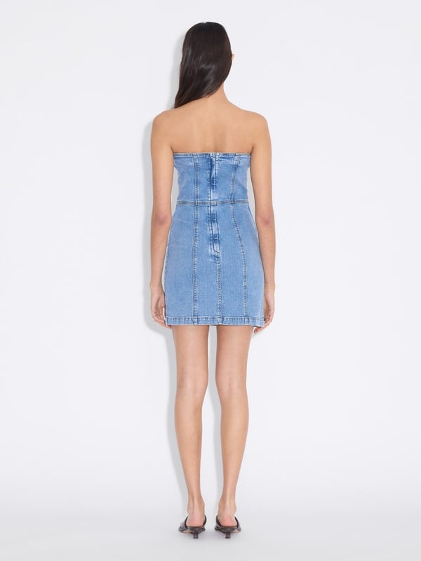 Holzweiler Kristin Short Denim Dress Mid Blue