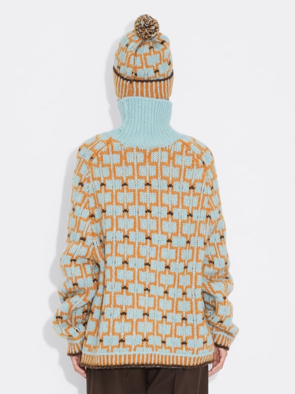 Holzweiler Norwegian Wool Turtleneck Blue Mix