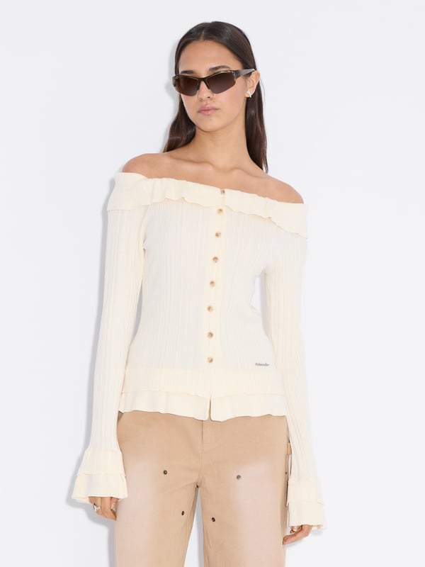 Holzweiler Ripple Cardigan Ecru