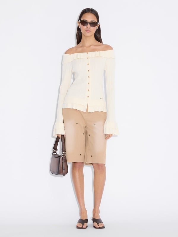 holzweiler Ripple Cardigan Ecru