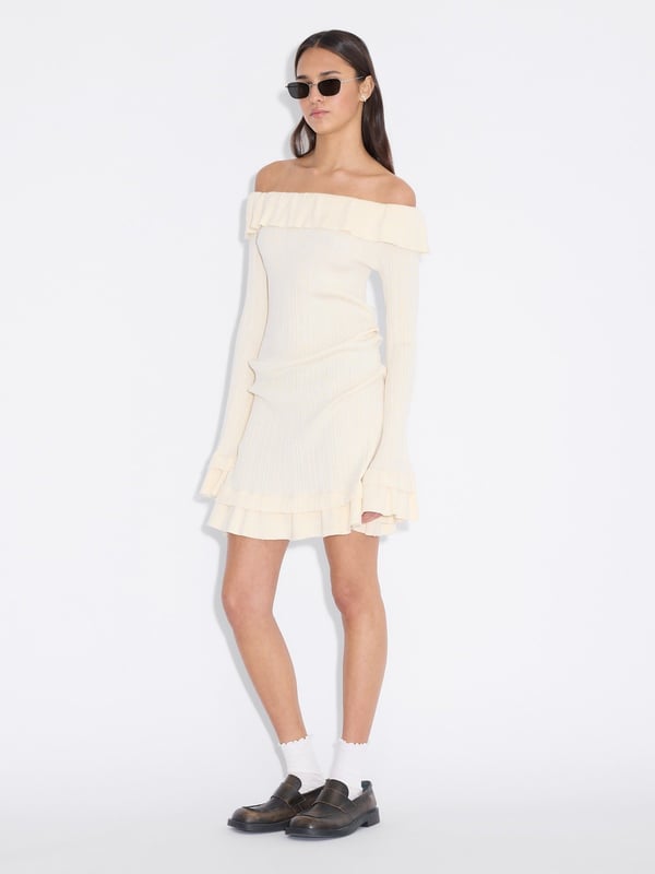 Holzweiler Ripple Dress Ecru