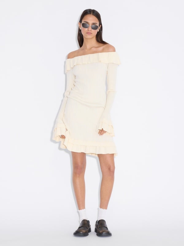 holzweiler Ripple Dress Ecru