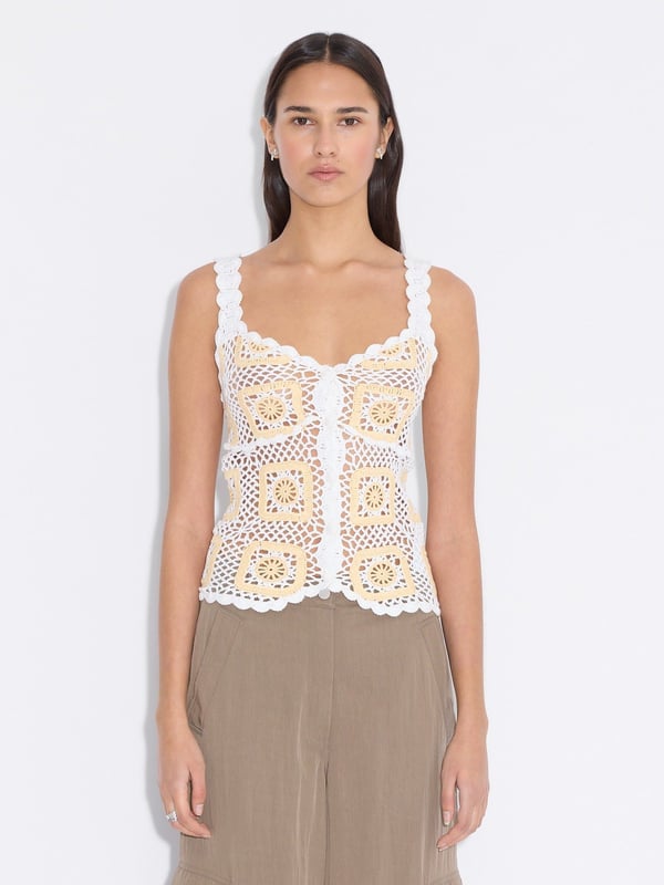 holzweiler Rosie Crochet Top Lt. Yellow Mix