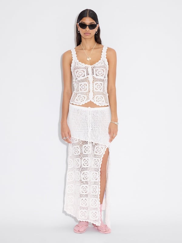 holzweiler Rosie Crochet Top White