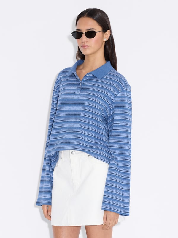holzweiler Sunny Polo Blue Stripe