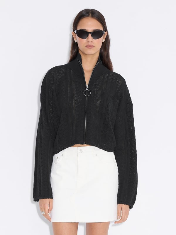 holzweiler Tine Crochet Cardigan Black